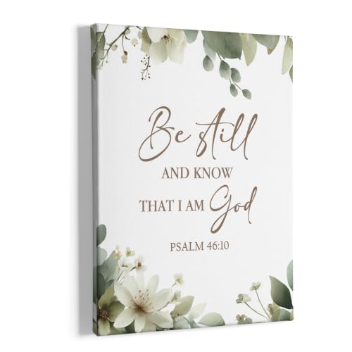 HIWX Christian Green Botanical Wall_Art Decor Framed Canvas Painting 11x14 - color: know, size: 14"L x 11"W