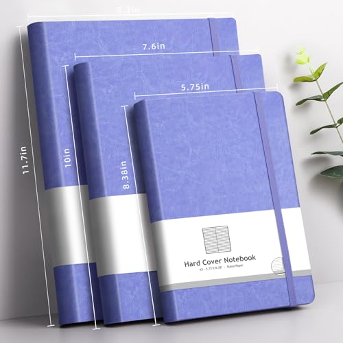 AHGXG College Ruled Notebook, 320 Pages, Large Journal A4 (8.5''×11') - color: Purple, size: A4