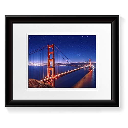 A&T Artwork Golden Gate Bridge Personalized Photo Prints Gift Couple's Names and the Special Date Gift for Anniversary,Valentine's day,Wedding. 14x11 inches & D-Mats UNFRAMED - color: Golden Gate Bridge, size: 11x14"