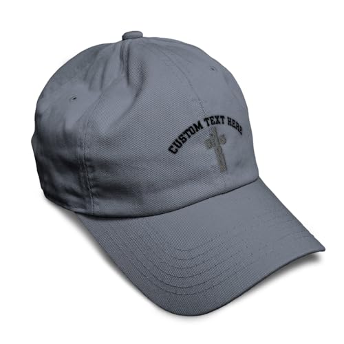 Custom Soft Baseball Hat Embroidered Dad Hat Jesus Christian John 3:16 God Christ Men & Ladies Baseball Cap - color: Dark Grey Personalized Text Here