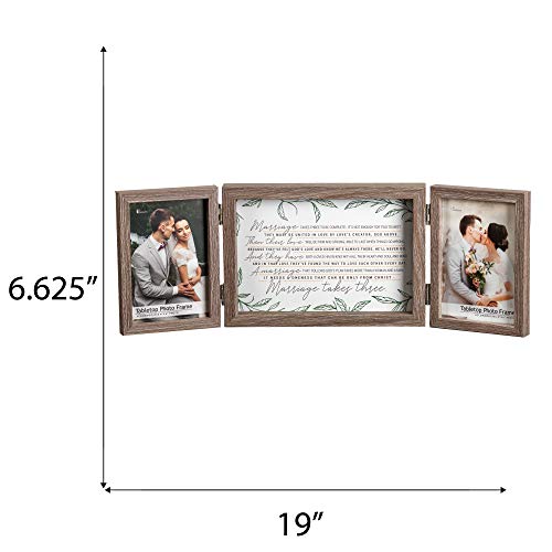 Dicksons Marriage Takes Three Green Foliage Double 6.5 x 19 MDF Wall or Tabletop Picture Photo Frame