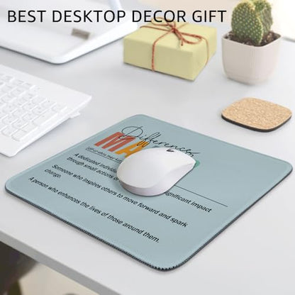 Difference Maker Definition Non-Slip Mouse Pad Gifts for Coworker - color: Multi-Grey