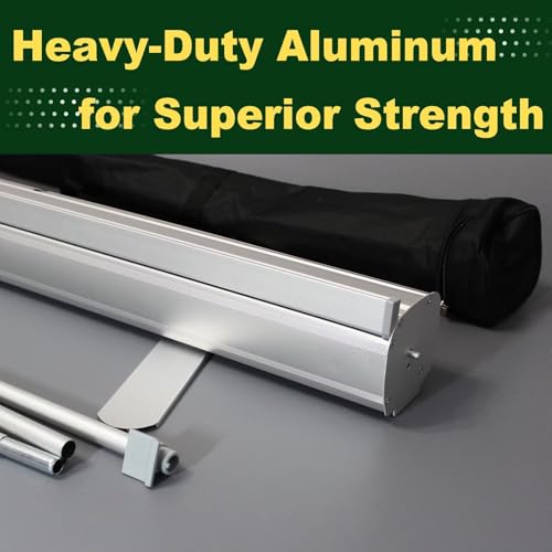 Custom Retractable Banner with Aluminum Silver Stand – Ready in 1 Day, Personalized Roll Up Banner, Full Color Pop Up Display Sign with Travel Bag for Events, Trade Shows, and Photo Booths,33" × 81" - size: 33x81 Standard