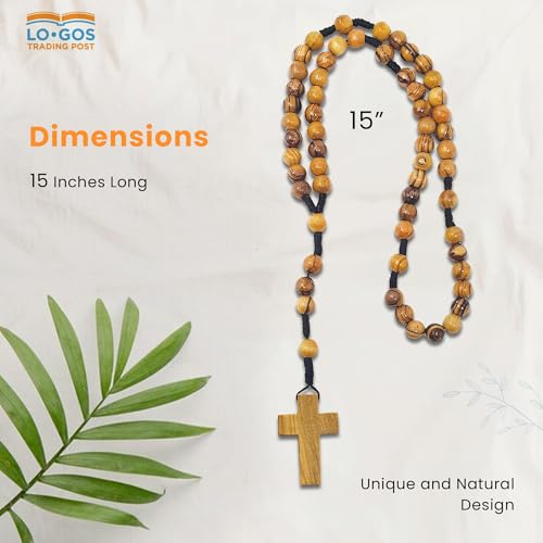 Logos Trading Post Olive Wood Catholic Rosary pouch for Men & Women - color: Pack of 1