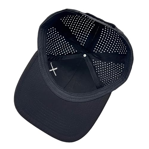 Christian Cross Hat for Men, Quick Dry Baseball Cap, Faith Gift Hats - color: Black