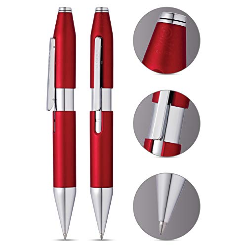 Cross X Refillable Gel Ink Rollerball Pen, Chrome Appointments, Includes Branded Retail Packaging - Crimson Red - color: Crimson Red