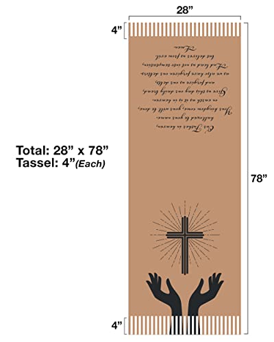 CBC Crown Large Women's Christian Religious Theme Bible Verse - color: Prayer - Camel