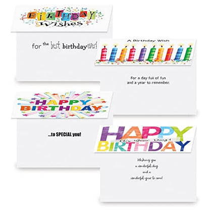 Current Confetti Fun Happy Birthday Greeting Card Set - Value Pack of 20 Cards With White Envelopes, 10 Designs, Large 5" x 7" Assortment - style: Confetti Fun