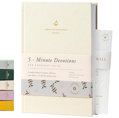 5-Minute Devotional Journal for Women: Daily Christian Scripture Reflections, Guided Prompts & Prayer | Build Faith in Just 5 Minutes a Day | 218 Pages, 110gsm Paper (Cream) - color: Cream