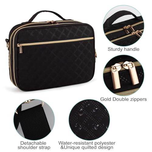 Large Bible Cover for Women,2 Compartments Bible Bag for Church - color: 2 Lays,Black