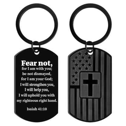 AXEN Christian Gifts for Men, Religious Keychain with Bible Verse Scripture for Dad, Son, Brother, Boyfriend - color: Style 6