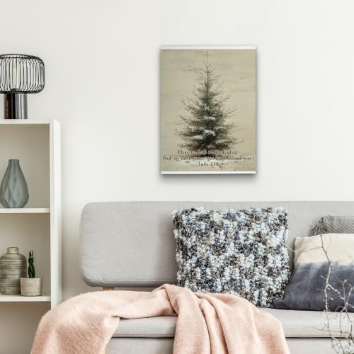 KSDUT Christian Christmas Pine Tree Framed Wall Art 11x14 Inch - color: Christmas-15