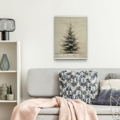KSDUT Christian Christmas Pine Tree Framed Wall Art 11x14 Inch - color: Christmas-15