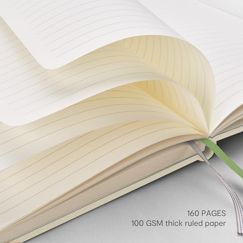 &And Per Se Lined Hardcover Notebook – A5 5.7"x8" College Ruled, 160 Pages, 100gsm Thick Paper – Aesthetic Journal for Women, Gift-Ready Planner, Everyday Writing Notebook (Botanical Floral) - color: c.Botanical Floral, style: Lined with Pattern
