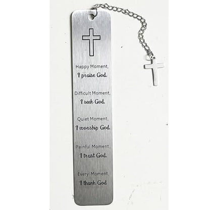 Bible Bookmarks Book Markers, Metal Christian Bookmark Gift Accessories (I Praise God) - style: I Praise God