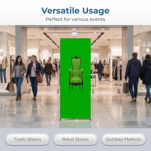 Premium X Banner Stand 24"*72" Perfect for Restaurant and Store Display with Portable Travel Bag (24"*72") （STAND ONLY） (1)