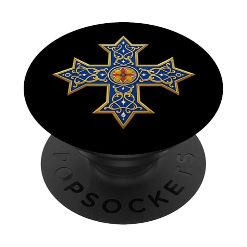 Christian Coptic Cross PopSockets Adhesive PopGrip - style: Adhesive PopGrip