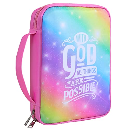 ICOSY Bible Cover, Church Bag for Women and Girls - color: Rainbow