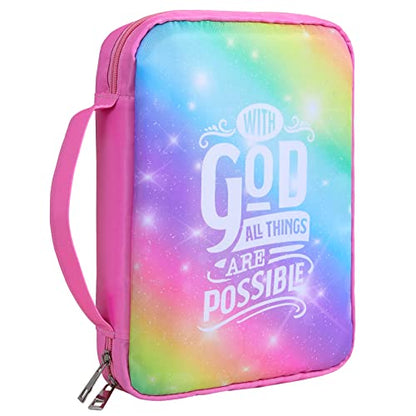 ICOSY Bible Cover, Church Bag for Women and Girls - color: Rainbow