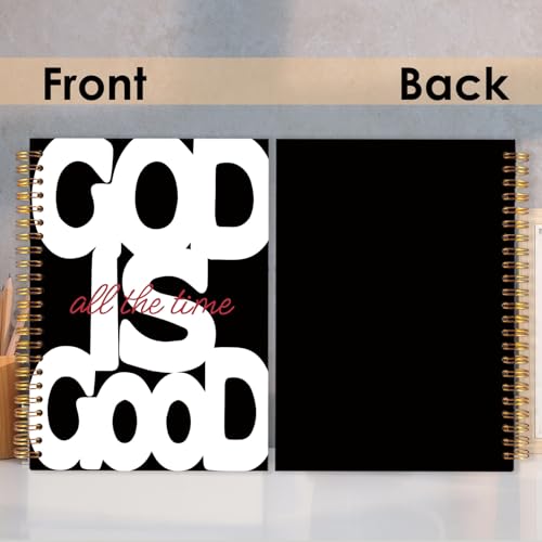 God Is Good Notebooks Christian School Supplies, Black Office Supplies for Desk Women, Prayer Journal for Woman, Bible Journaling Notebooks for Office School, 5.5x8.3 Inch - color: Black God is Good