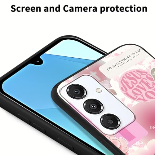 2 Pack Pink Jesus God Collage Phone Case for Samsung Galaxy A16 5G 6.7", Christian Bible Verse Quotes Bow Design Cover for Woman Girl, Soft TPU Slim Shockproof Protective Cases for Samsung A16 - color: Pink Collage, size: for Samsung Galaxy A16 5G