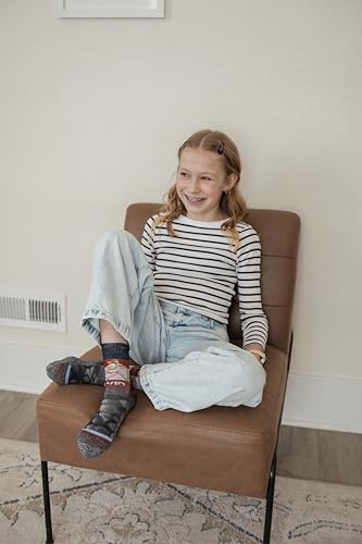 Bible Verse Socks for Kids, Christian Scripture Crew Socks, Faith Gift - color: David and Goliath