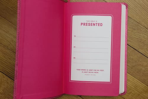 NIV, Bible for Kids, Leathersoft, Pink, Red Letter, Comfort Print: Thinline Edition (Easy-to-Read, Easy-to-Carry)