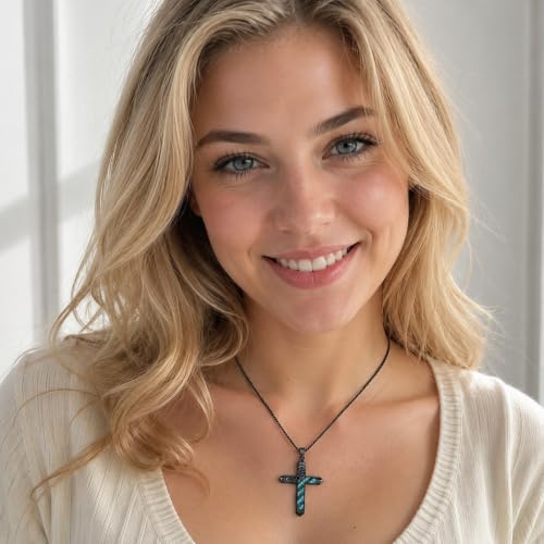 American Flag/Eagle/Star Necklace for Women 925 Sterling Silver Silver/Gold/Black American Flag Pendant 4th of July Jewelry for Wife Sister Girlfriend - color: Black-3
