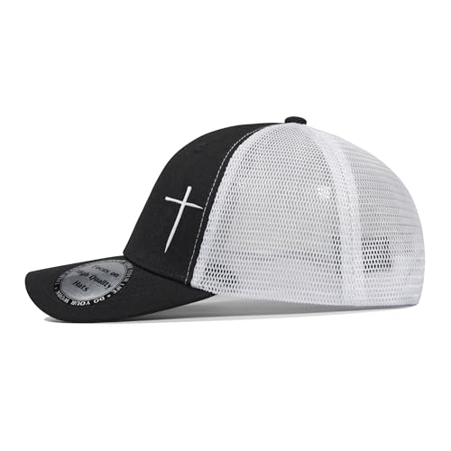 Christian Hats for Men Women,Jesus Cross Hat Christian Religious Gifts for Birthday/Christmas - color: 34.black-03
