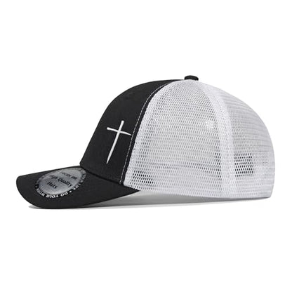 Christian Hats for Men Women,Jesus Cross Hat Christian Religious Gifts for Birthday/Christmas - color: 34.black-03