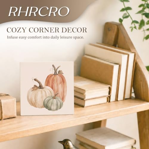 Fall Pumpkin Decor Wooden Box Sign - color: Fall-6