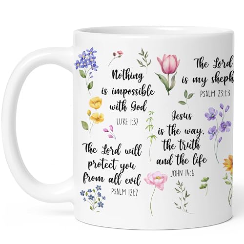 Christian Gifts for Women, Christian Coffee Mugs for Women with Bible Verse, Religious Coffee Mugs, Biblical Inspirational Mug for Friends in Faith, Mom, Grandma, Sister - color: Christian 01
