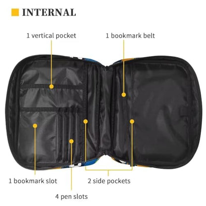 Coldinair Football Bible Cover Case for Men Teen, Kids Scripture Carrying Case with Handle and Pocket, Bible Book Tote Handbag - color: Football