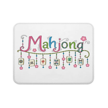 Colorful Mahjong Floral Mouse Pad Mahjong Tile Desk Pad 9.5x7.9 Inch - color: Mahjong