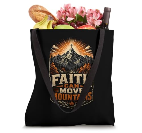 Faith Can Move Mountains Christian Mountain Tote Bag