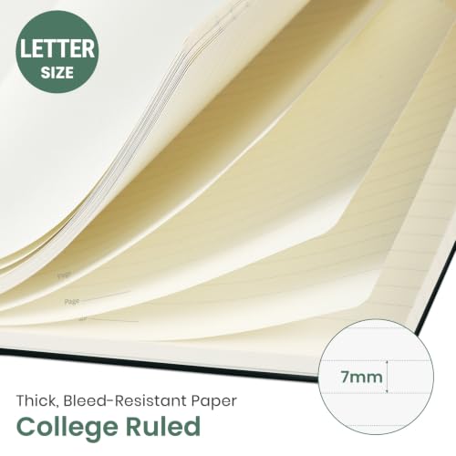 Taja Large Spiral Lined Journal for Women and Men, Notebook for Work - color: Z-Poppy Garden