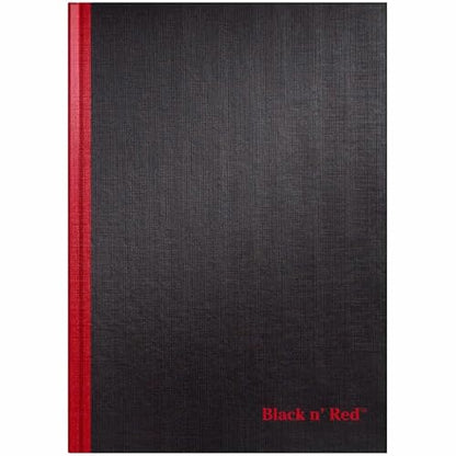 Black n' Red Notebook, Business Journal, 11-3/4" x 8-1/4", 96 Sheets, Ruled, Optik Paper, Hardcover, Casebound, Black (D66174) - size: 1 Count, style: Large