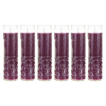 Mega Candles Unscented Devotional Vigil Prayer Wax Candle 6 Count 2" x 8" - color: Purple, size: 6 Pieces