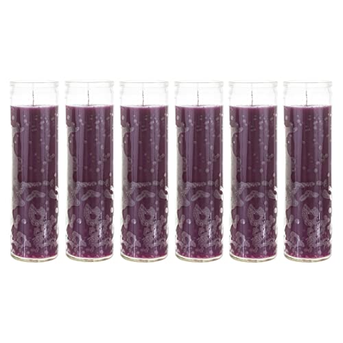 Mega Candles Unscented Devotional Vigil Prayer Wax Candle 6 Count 2" x 8" - color: Purple, size: 6 Pieces