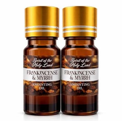 Biblical Frankincense & Myrrh Anointing Oil Blend from Jerusalem 2 x 10 ml