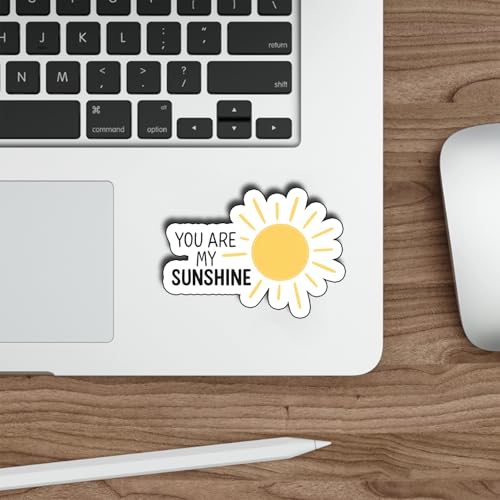 (3Pcs) You are My Sunshine Stickers Cute Positive Quote Motivational Inspirational Gifts Waterproof Vinyl Decals for Kindle Water Bottle Bumper Car Laptop Size 2.4" x 3" - color: . You Are My Sunshine