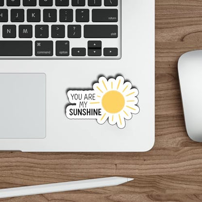 (3Pcs) You are My Sunshine Stickers Cute Positive Quote Motivational Inspirational Gifts Waterproof Vinyl Decals for Kindle Water Bottle Bumper Car Laptop Size 2.4" x 3" - color: . You Are My Sunshine