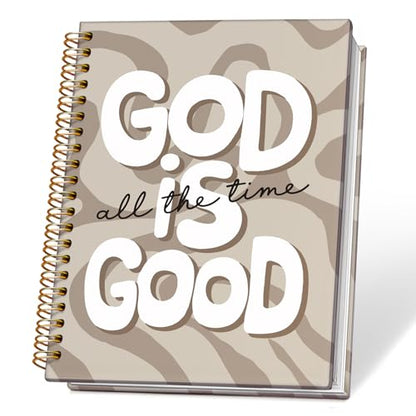 ETVISO Beige Wavy Bible Journal Notebook for Women, Inspirational Christian Gifts for Women, Prayer Bible Supplies Journal, Church Notes Notebook, Cute Preppy Hardcover Spiral Notebooks 5.5x8.3 - color: 04-Bible(Beige Wavy)