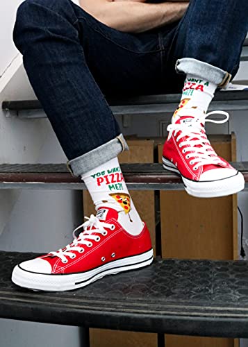 FUNATIC Socks with Funny and Profane Sayings, Sarcastic Gift for Men Women - color: You Want a Pizza Me?