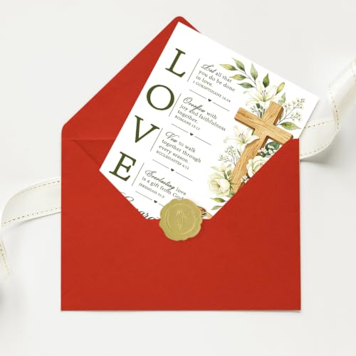 fancu Christian Wedding Card Gift for Bride Groom Religious Congratulations - color: ZC-059