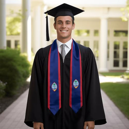 Graduation Flag Stole Sash Scarf Day Gifts - color: Guam Flag