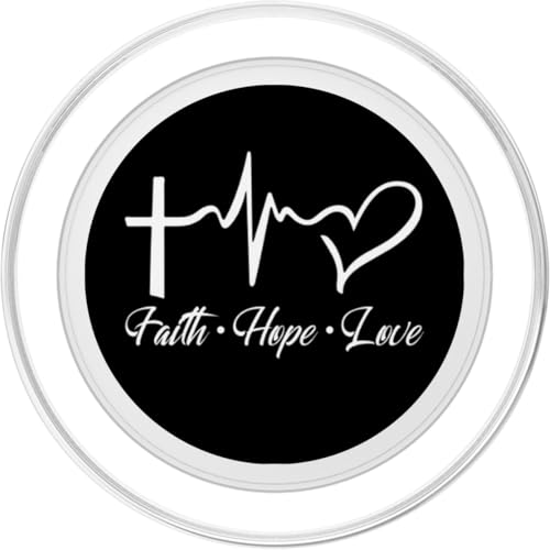 Faith Hope and Love - for Women - Christian Bible Verse PopSockets PopGrip: Swappable Grip for Phones & Tablets PopSockets PopGrip for MagSafe - style: Magnetic PopGrip