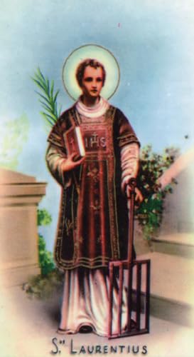 St. Lawrence - Laminated holy card - Pack of 25