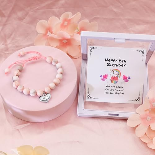 Sereney Birthday Gifts for Girls, 1-16 Year Old Girl Birthday Bracelet Gift - style: 6th Bday