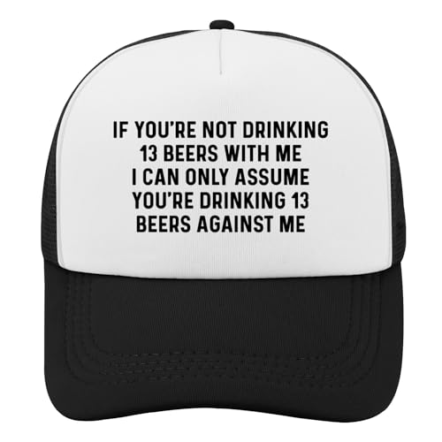 Black Trucker Hat with Funny Saying, Funny Hat for Men & Women - color: Allblack-13